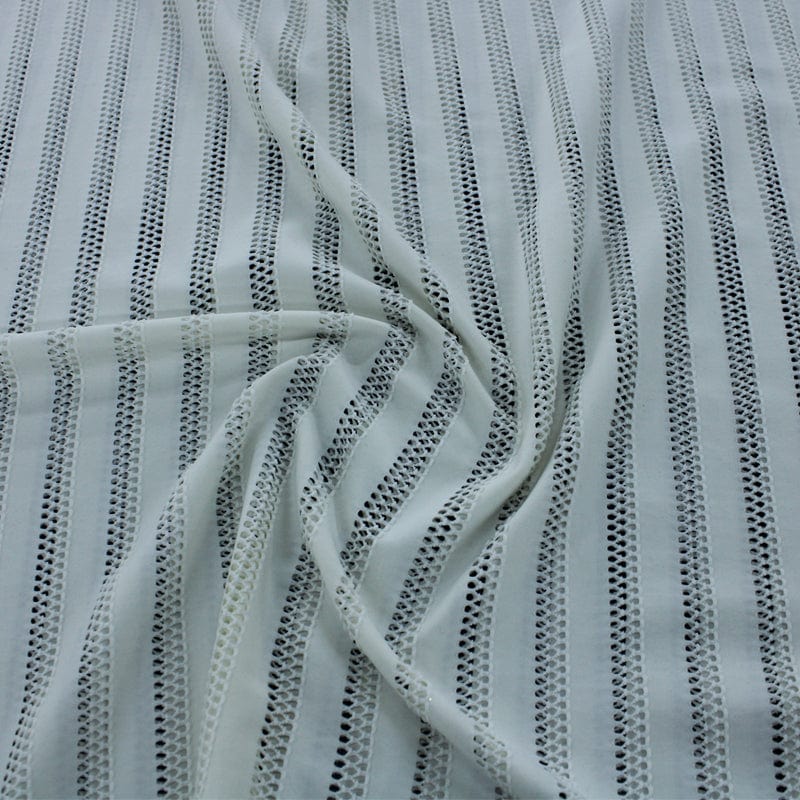 CROCHET KNITS Dress Fabrics Oatmeaal Atara Crochet Knit Fabric 150 cm (6634443898969)