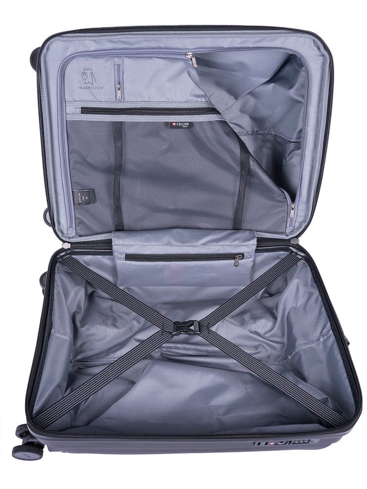 CELLINI Luggage & Bags Cellini Qwest 4 Wheel Carry On Trolley Black (7497362079833)