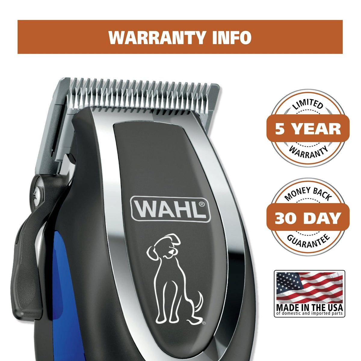 Wahl Pet-Pro Plus Corded Pet Hair Clipper Kit 8-Piece 3026759.