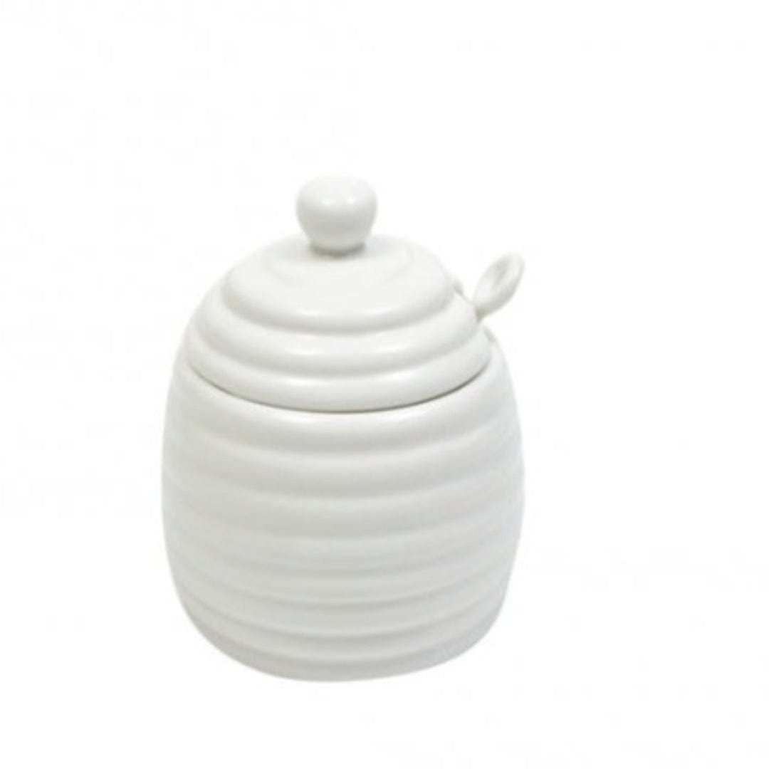 Maxwell & Williams SPOON Maxwell & Williams White Basics Honey Pot With Spoon 10cm AA6233 (7147491590233)