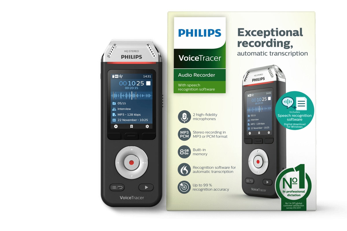 Philips Voice Recorder Philips DVT2810 8GB Voice Recorder (4776766046297)