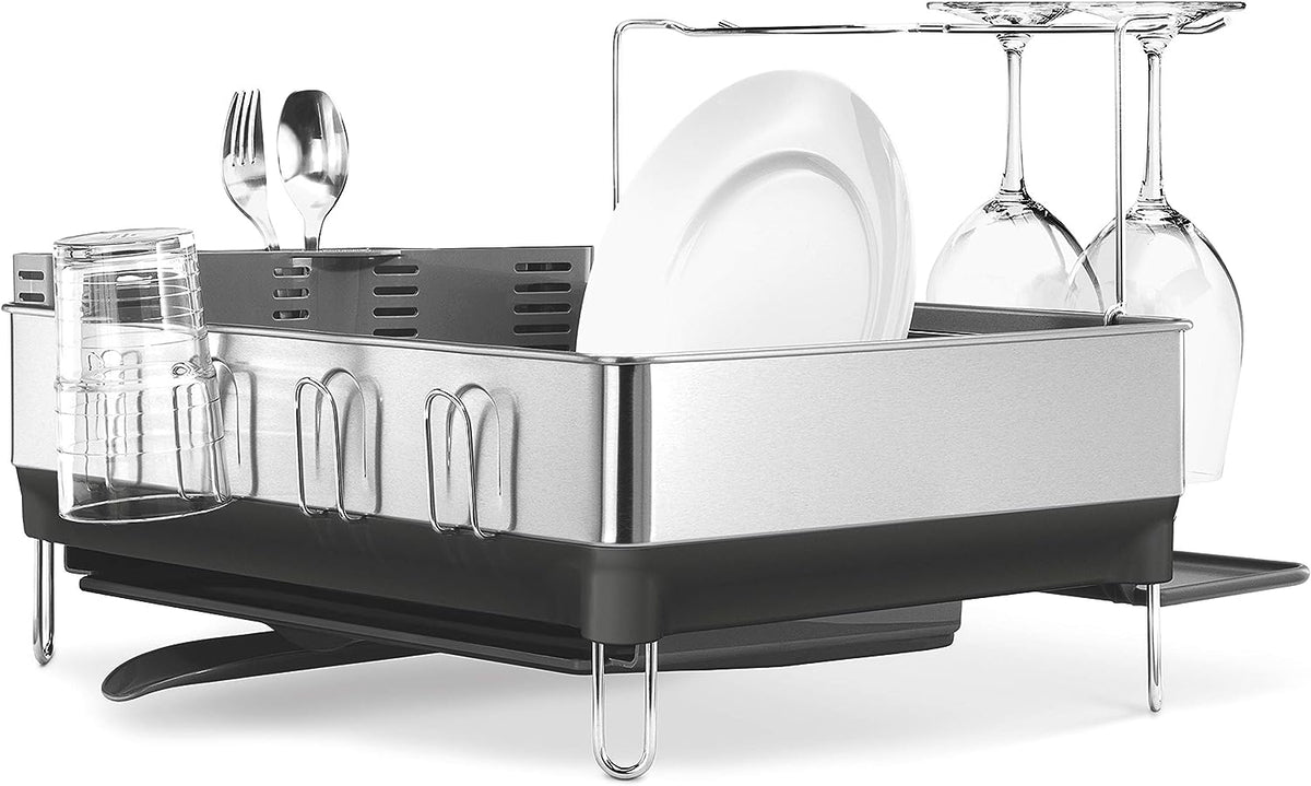 Simplehuman DISH RACK Simplehuman Kt1154 Dish Rack With Steel Frame (7405402554457)