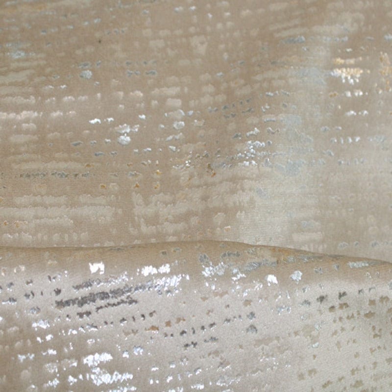 velvet Foil Velvet Curtain / Upholsterie Material Cream All 280cm (6844081930329)