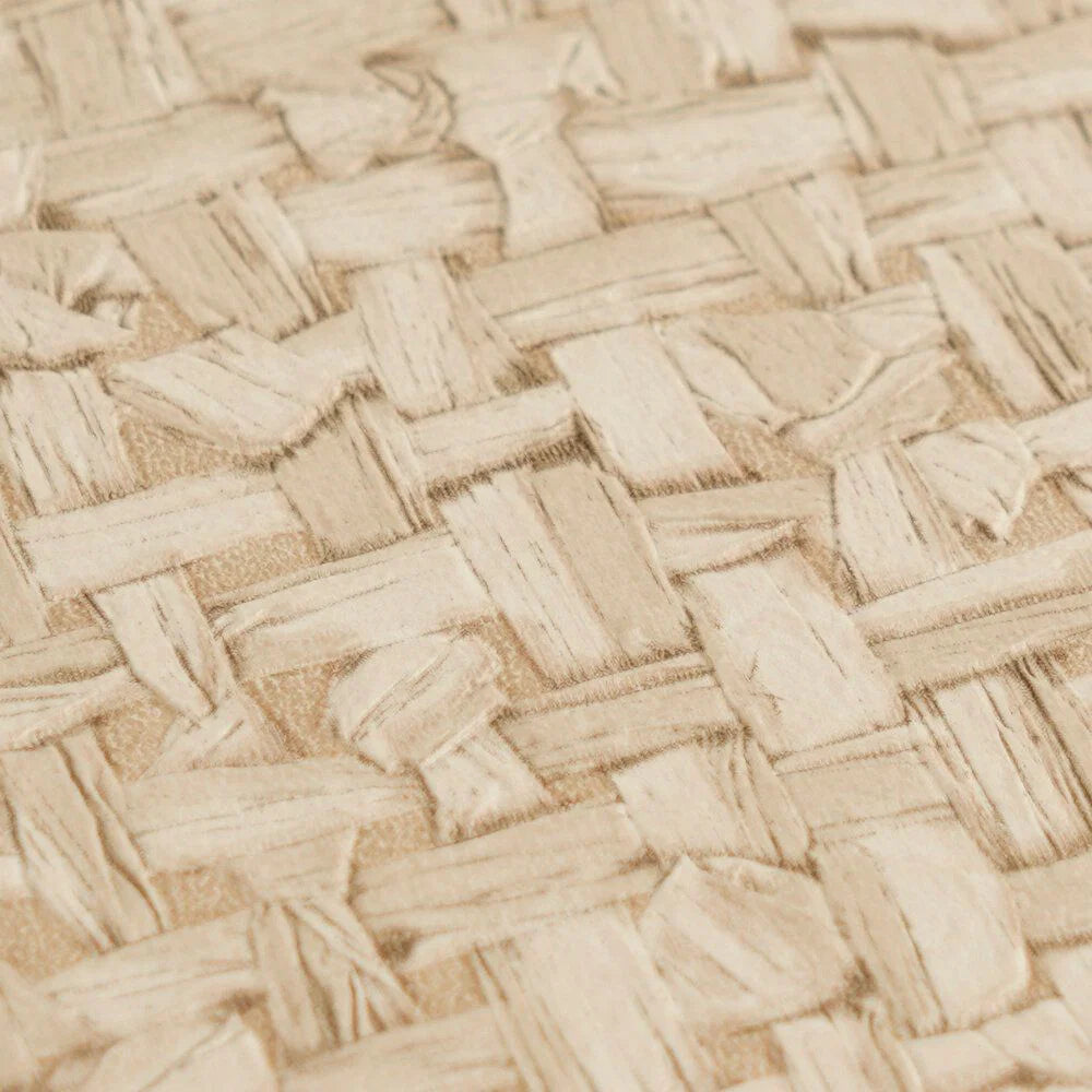 Raffia Straw Wallpaper Roll 0.53m x 10.05m.