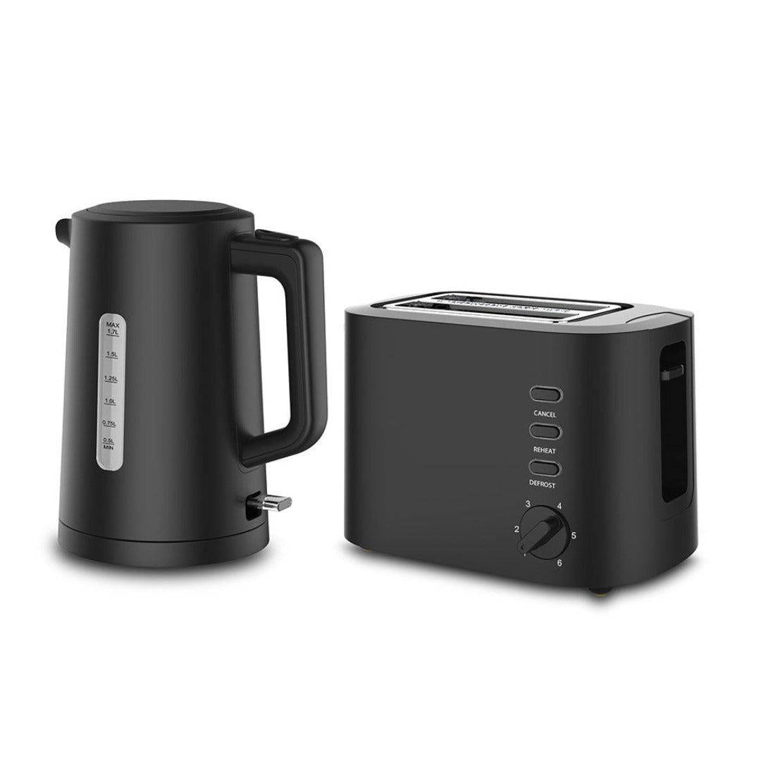 Swan TOASTER & KETTLE Swan Black Cordless Kettle and 2 Slice Toaster Breakfast Pack SPP9B (7229365157977)