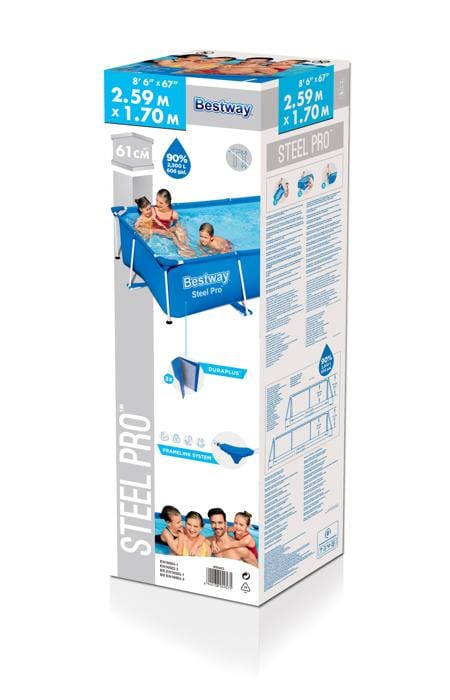 BESTWAY POOL Bestway Steel Pro Frame Pool 2300 L 259 cm x 170 cm x 61 cm 56403 (6883859955801)