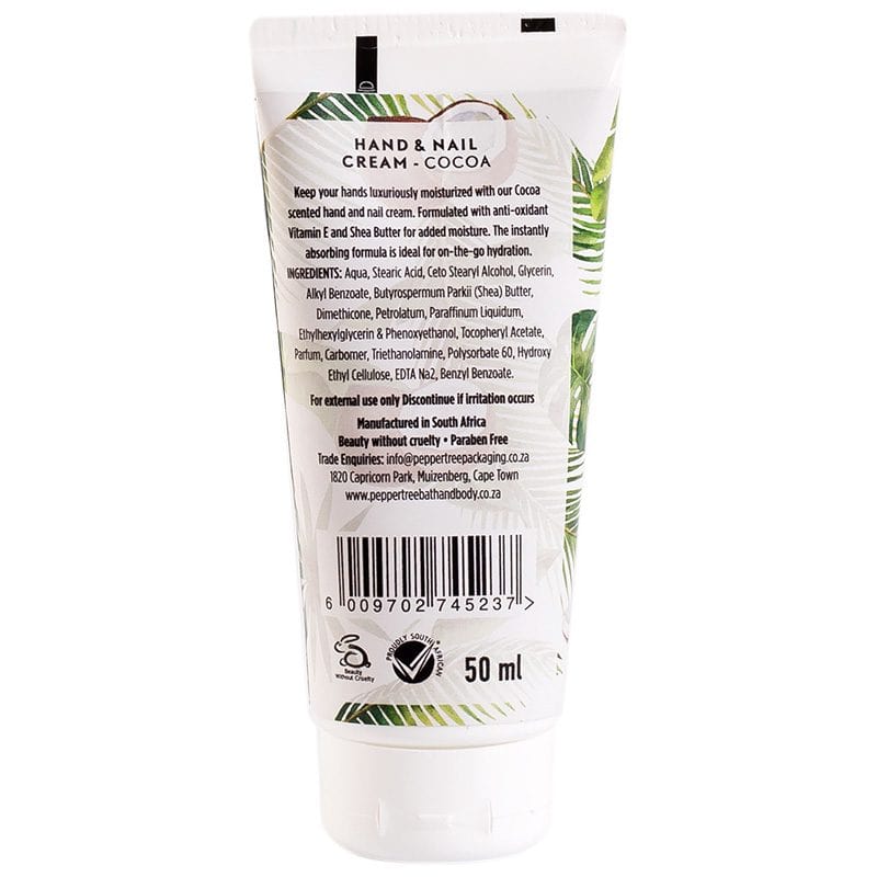 Pepper Tree Body Essentials Cocoa Hand & Nail Cream 50ml (7225296519257)