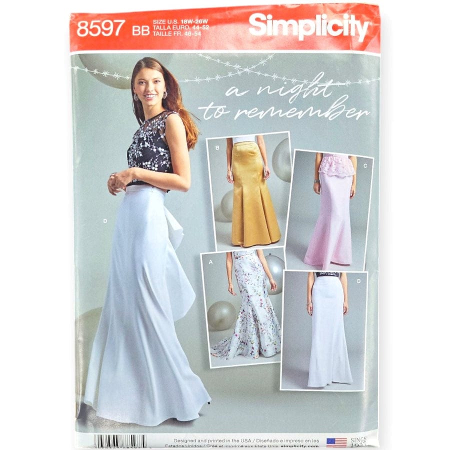 Simplicity Patterns Habby 18W-26W 8597 BB Simplicity Sewing Patterns
