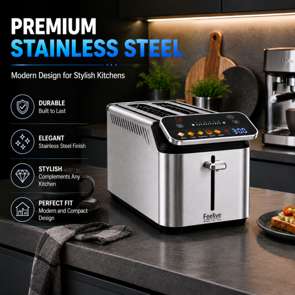 Feelive 4 Slice Smart Digital Toaster KST088