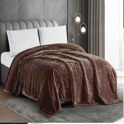 Simon Baker Victoria 2Ply Blanket 220x240 Mocha