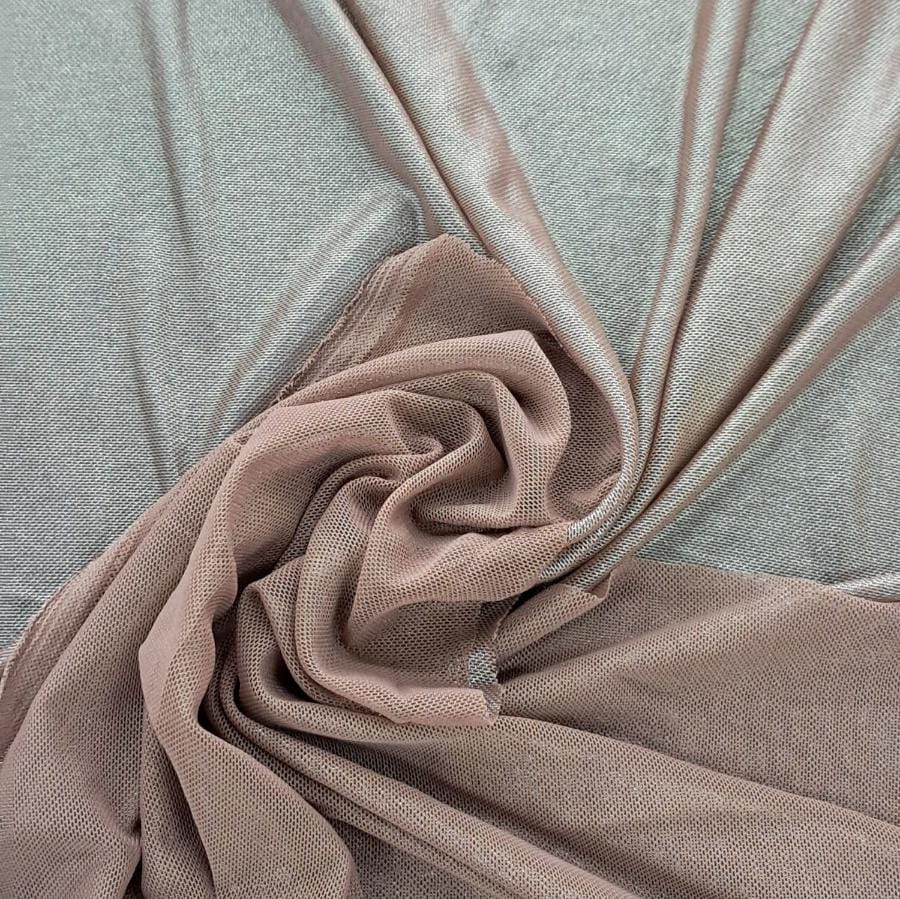 TULLE Dress Fabrics Espresso Gold Tulle With Foil 150cm (7819686772825)