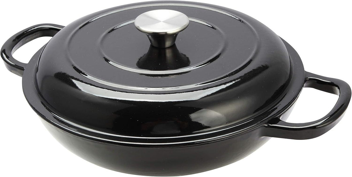 Cast Iron Saucepan 30cm Enamel Black CH1453