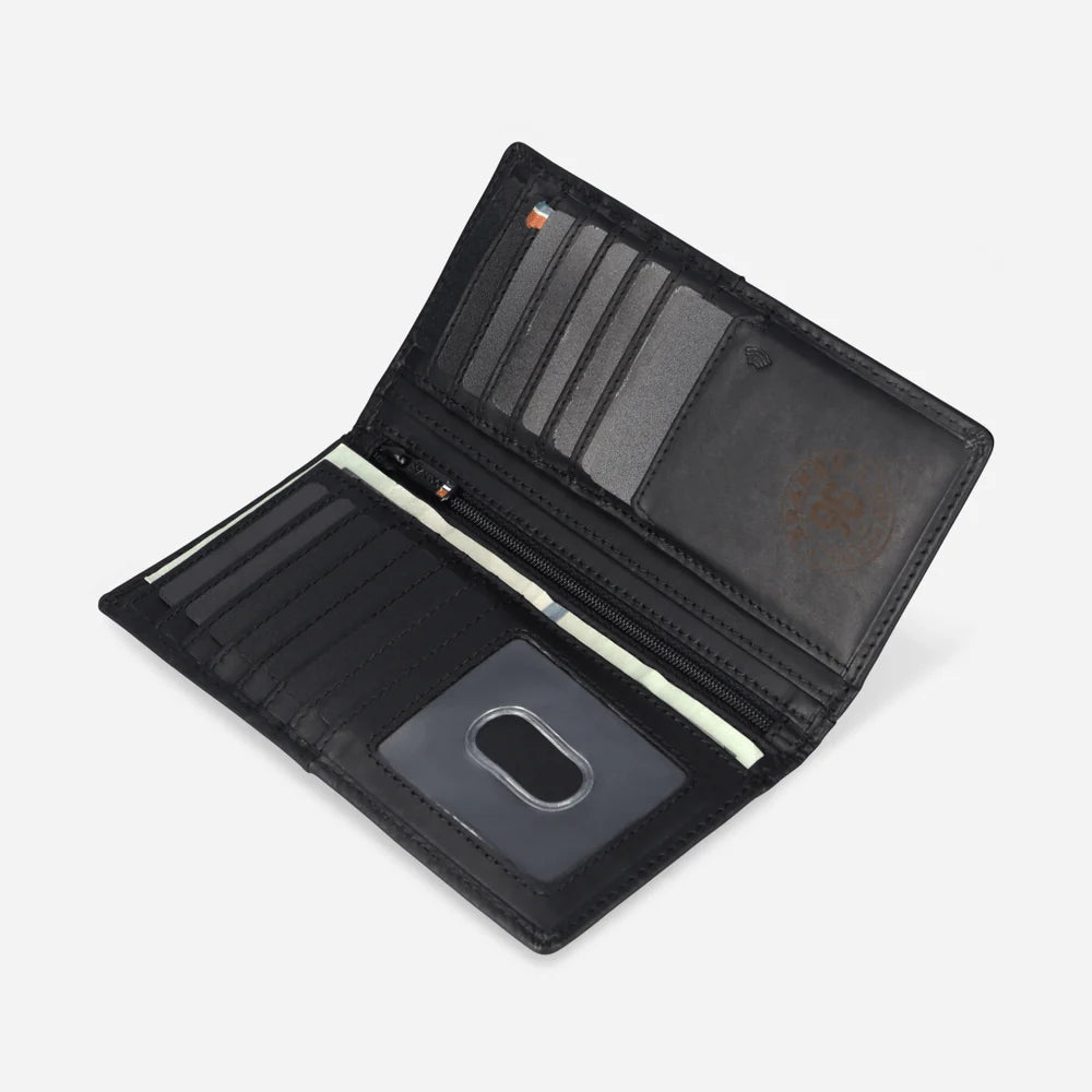 Brando James Upright Travel Wallet-Black 7176JAMBLK.