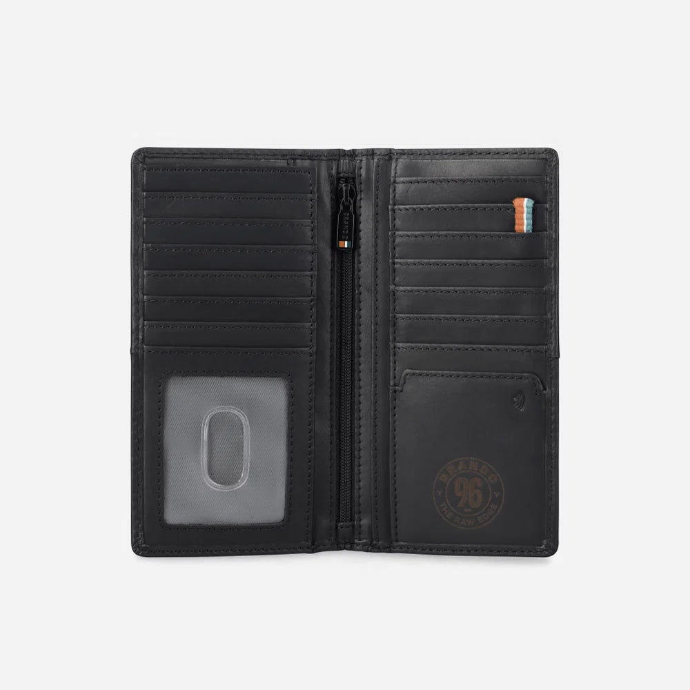 Brando James Upright Travel Wallet-Black 7176JAMBLK.