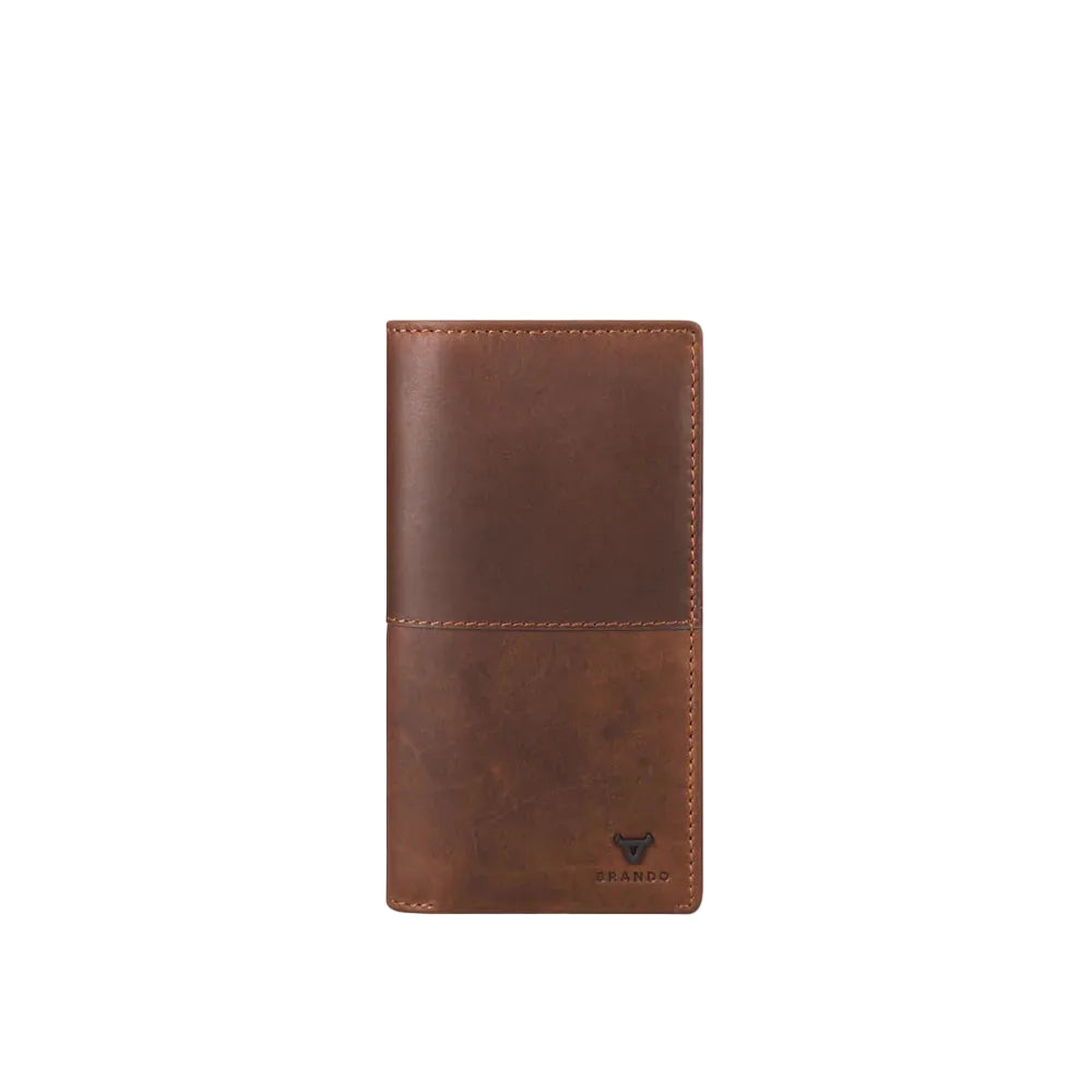 Brando James Upright Travel Wallet-Brown 7176JAMBRN.