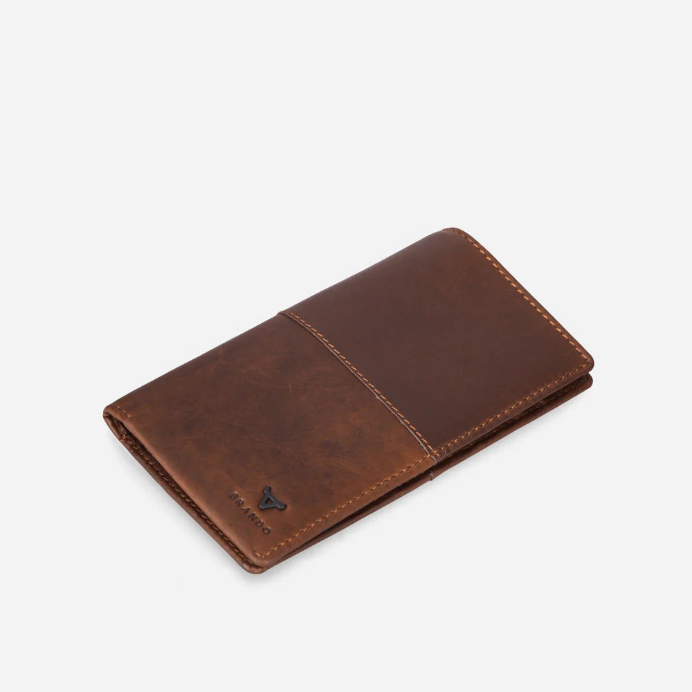 Brando James Upright Travel Wallet-Brown 7176JAMBRN.