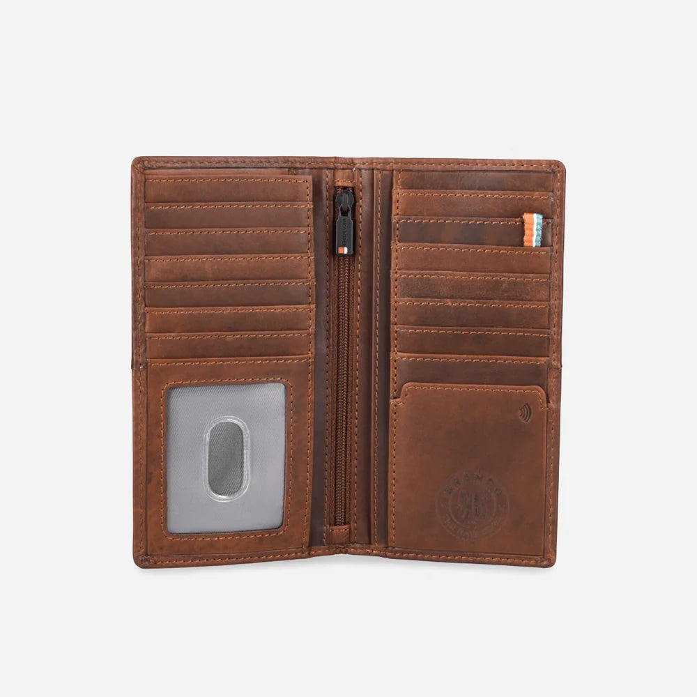 Brando James Upright Travel Wallet-Brown 7176JAMBRN.