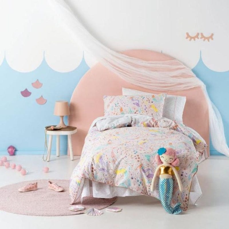 Linen House Duvet Cover Single Linen House Hiccups Duvet Cover Set Mermaidia (4397945487449)