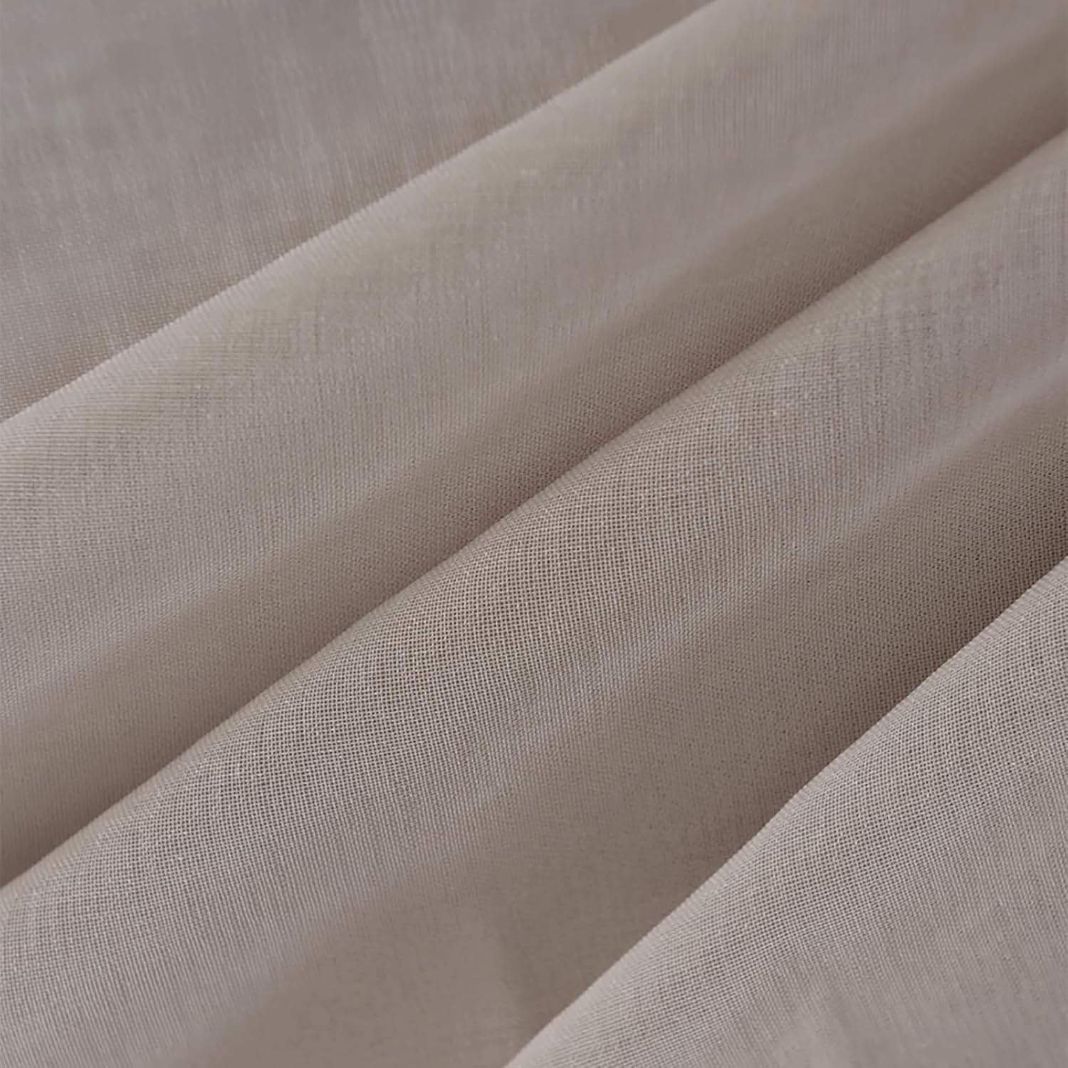 Mystic Voile Curtain Taupe Taped