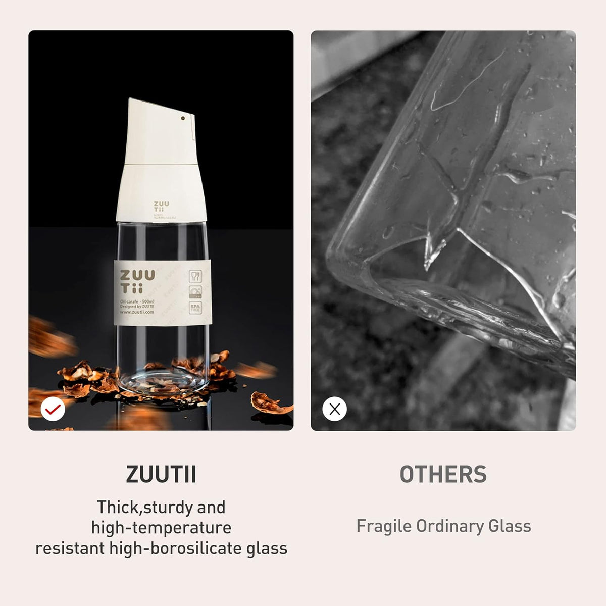 Zuutii Oil Dispenser 500ml Light Lemon ZTOC5640