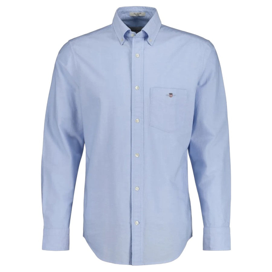 Gant Mens Long Sleeve Shirt Poplin Light Blue 344406