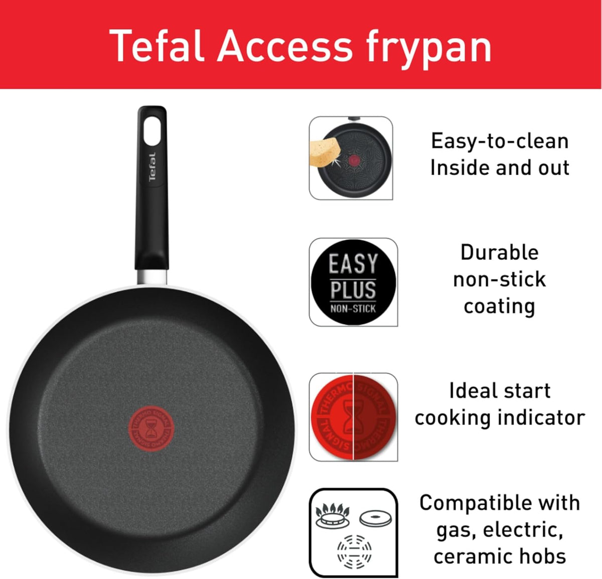 Tefal Access G6 Aluminum Non-Stick Frypan 30 cm B4450702.