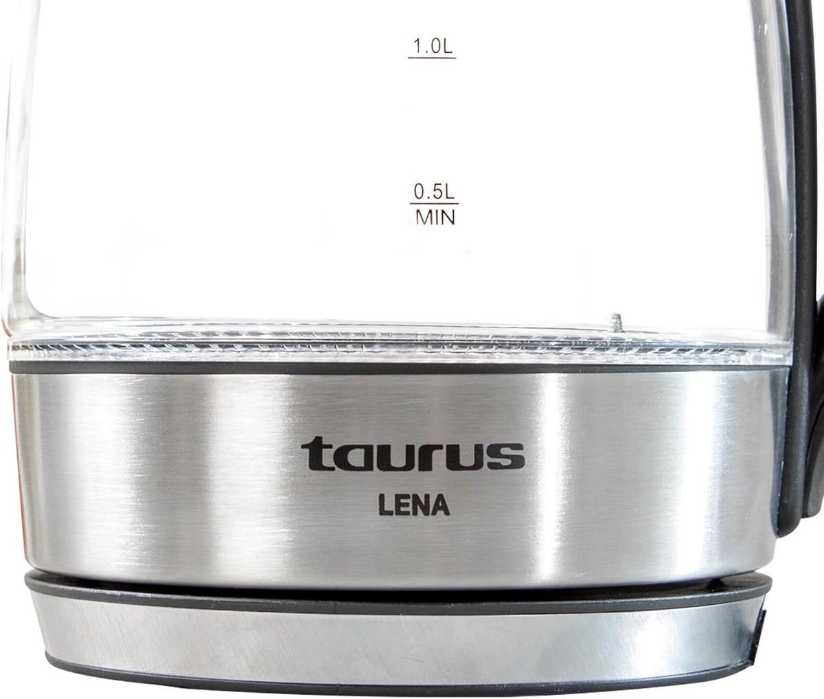 Taurus Kettle Digital 360 Degree Cordless Glass Black 1.7 Litre 2200W Lena.