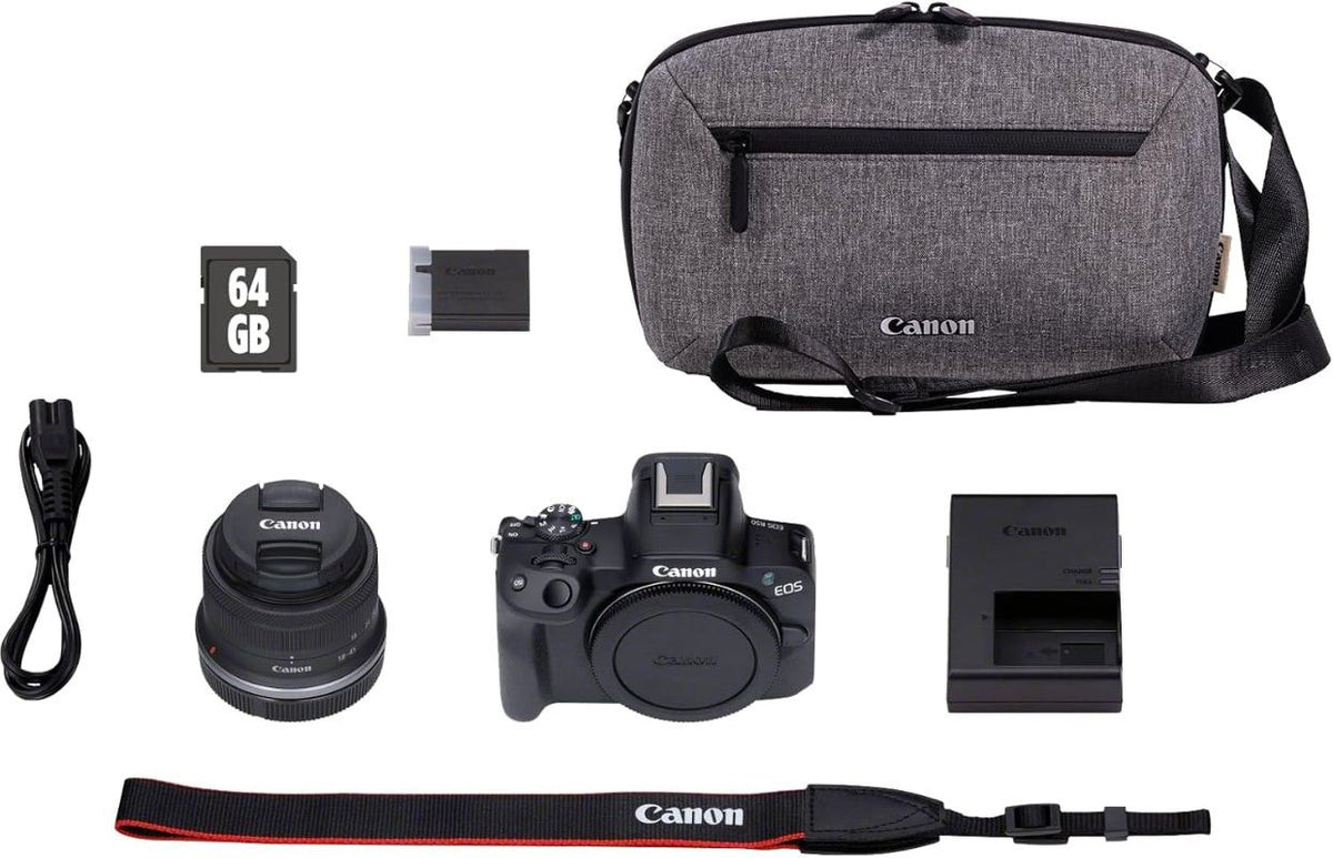 Canon EOS R50 Plus RF-S 18-45mm Mirrorless Camera Kit.