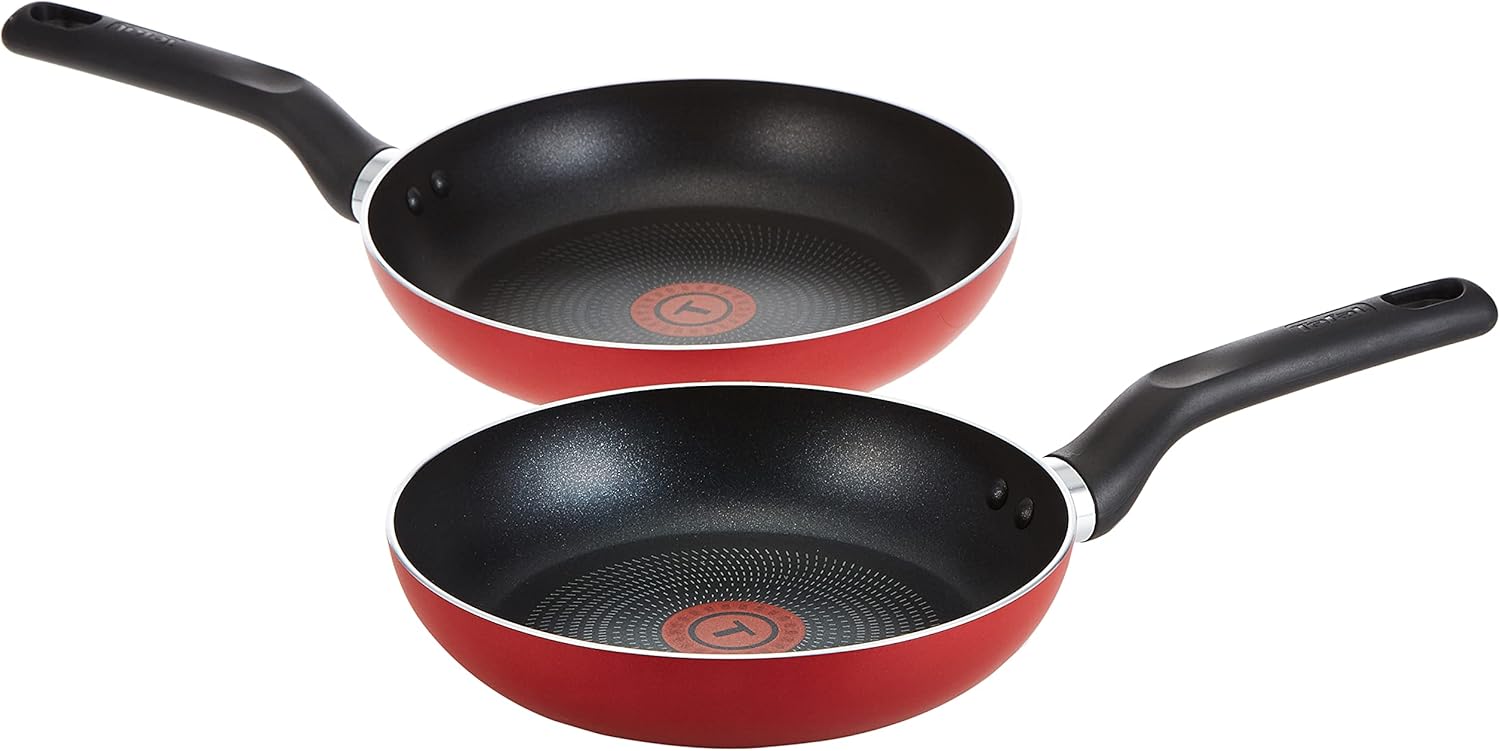 Tefal Super Cook Non-Stick 12 Piece Cookware Set Red B460SC84