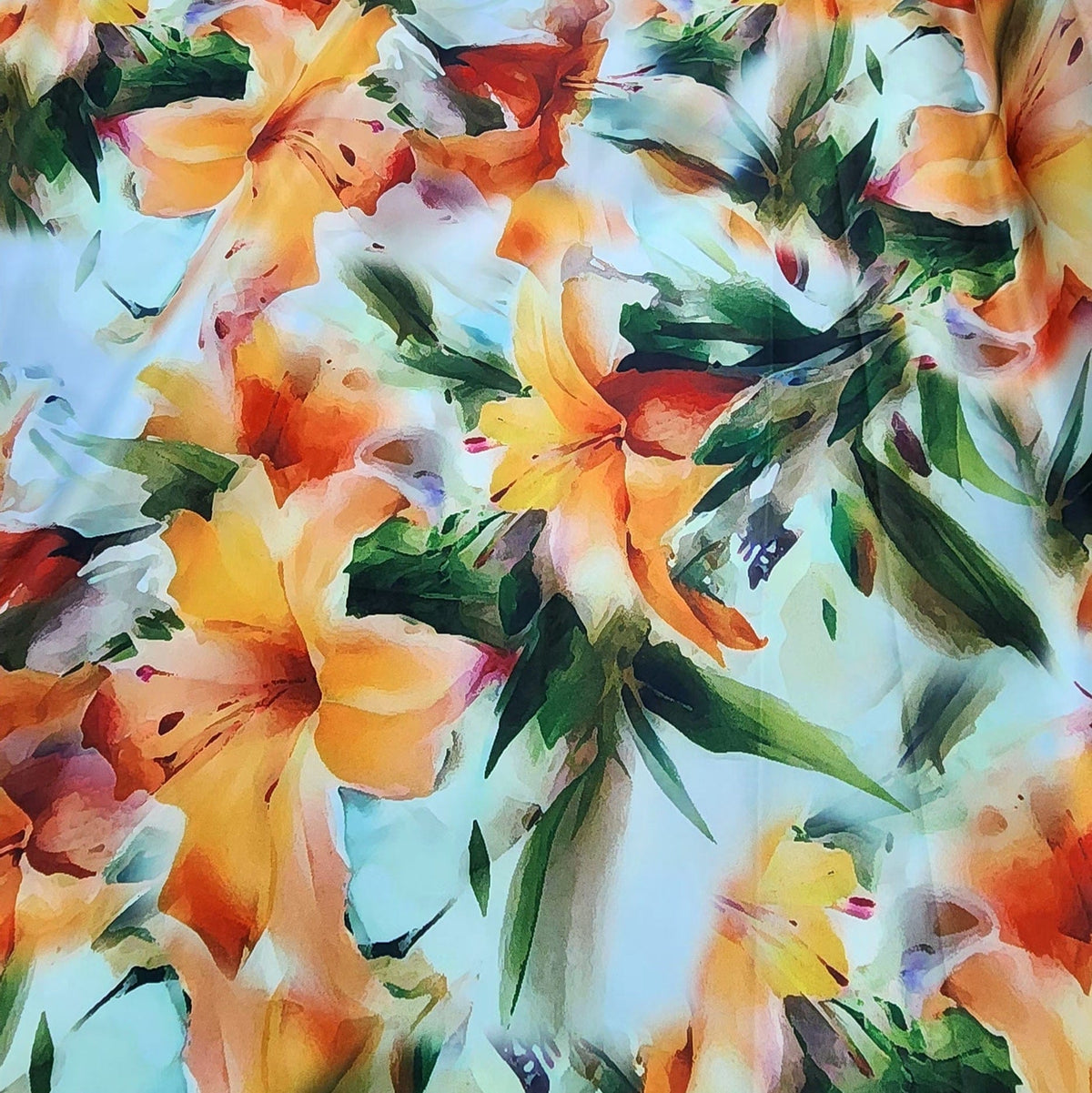 SATIN Dress Fabrics Printed Digital Duchess Satin Fabric 150 cm (7664756195417)