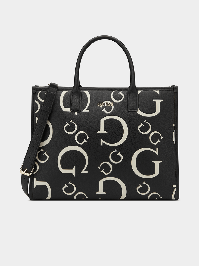 Guess Ladies Handbags Guess Black Spring Falls Carryall Handbag