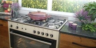 la germania Gas Stove La Germania 90cm Cream 5 Burner Gas Stove & Gas Grill RUS95C81DCR (6978505998425)