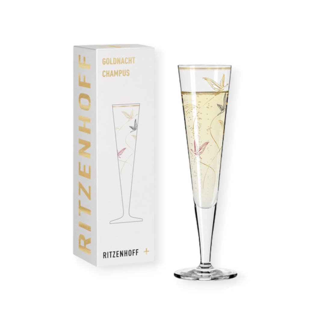 Ritzenhoff Glasses Ritzenhoff Gold Night Champagne Glass Rachel Hoshino 200ml 1071017 (7390247780441)