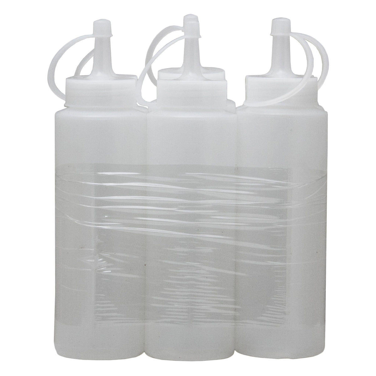 Regent Sauce Bottle Regent Round Plastic Sauce Bottle White 6 Pack 250ml 12110