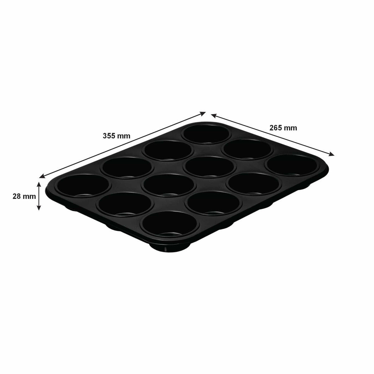 Regent Muffin Pan Regent Bakeware Muffin Pan 12 Cup 350X265X28mm 12064