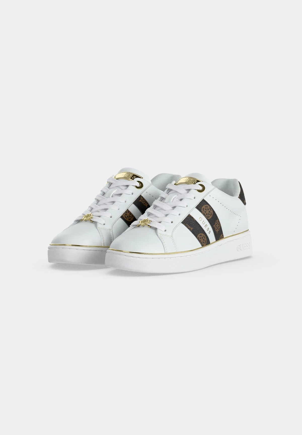 Guess Women's Barlie Faux Leather Sneaker-White GM19591