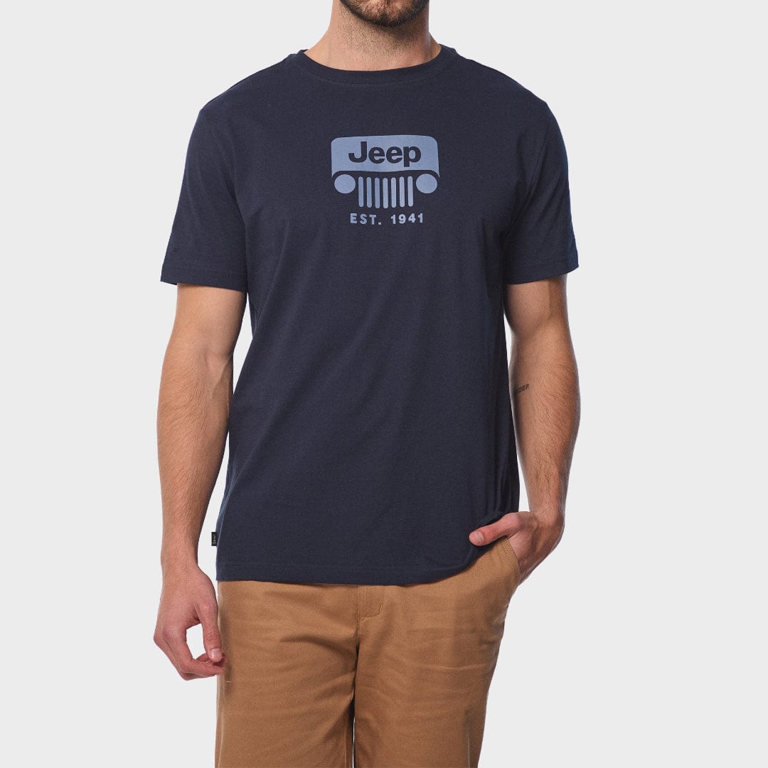 Jeep T Shirt M Jeep Men's Core Logo Tee Navy