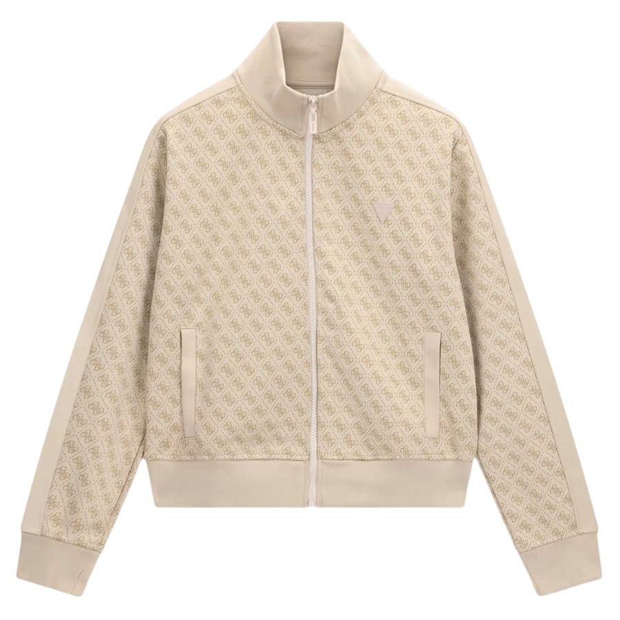 Guess Ladies Sweater Jacket Beige Maya 4g Full-zip GM19904.