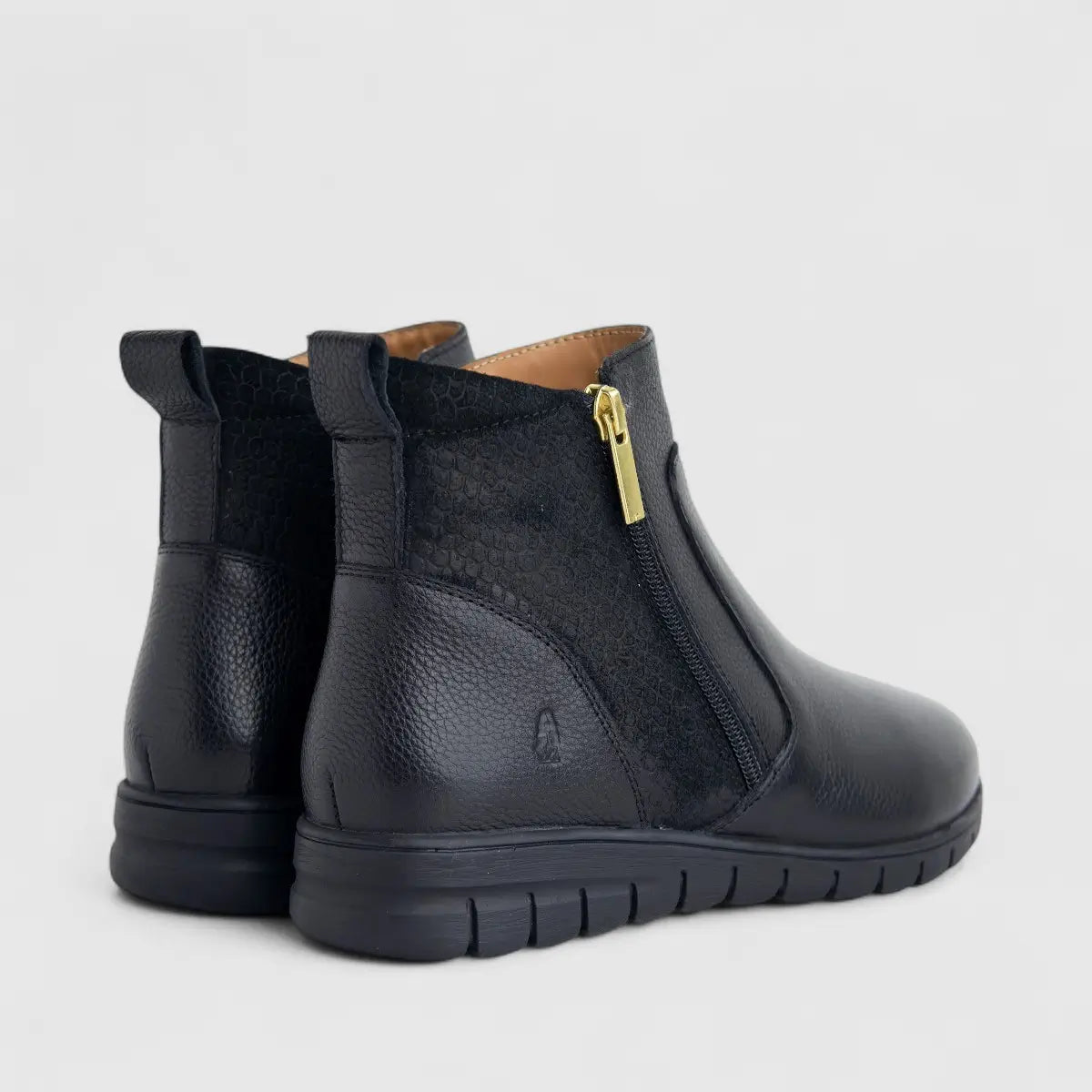 Hush Puppies Ladies Leather Ankle Boot Aurelia  Black HPL01495BKBK