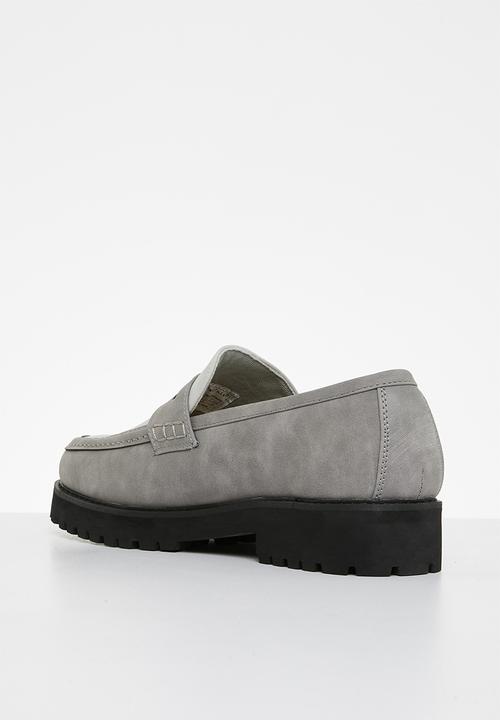 Jonathan D Shoes Jonathan D Penny Moccasin Nubuck-Grey (7152405413977)