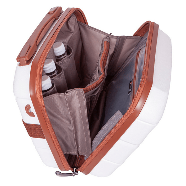 MHC World BEAUTY CASE Cellini Spinn Beauty Case White/Tan (7234705522777)