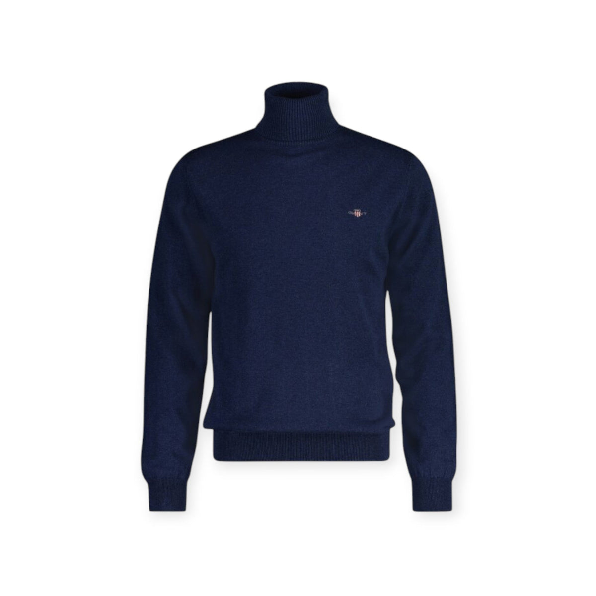 Gant Sweater S Gant Cotton Wool Rollneck  Dark Jeansblue Melange