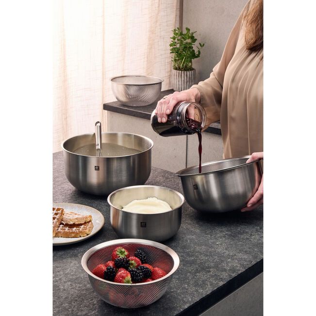 Zwilling Prep 3 Piece 18/10 Stainless Steel Bowl Set, Silver ZW-1030706.
