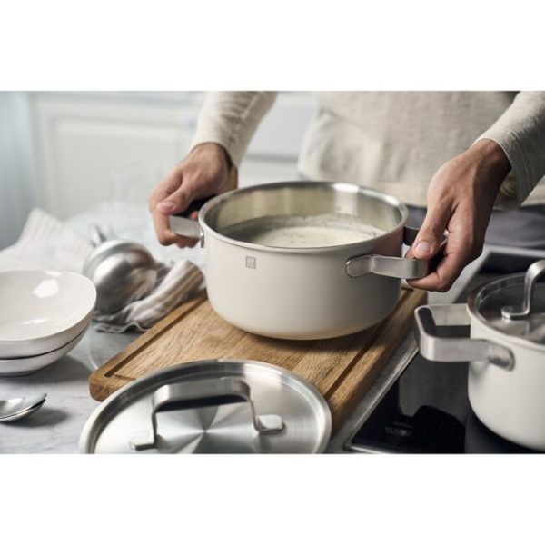 Zwilling Pure Stainless Steel Pot Set 5 Piece Ivory ZW-1028807
