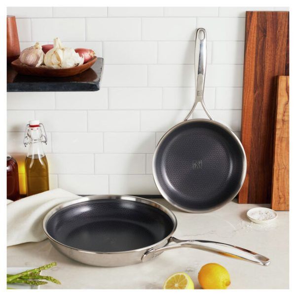 Zwilling Peak Stainless Steel Ceramic Non-Stick Coating Frying Pan 20 & 26cm Set ZW-1034502.