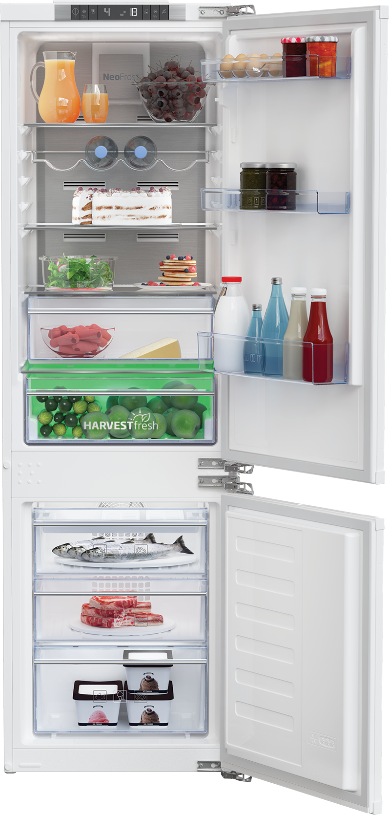 Beko 275L BCNA275E4FN Integrated Fridge Freezer.