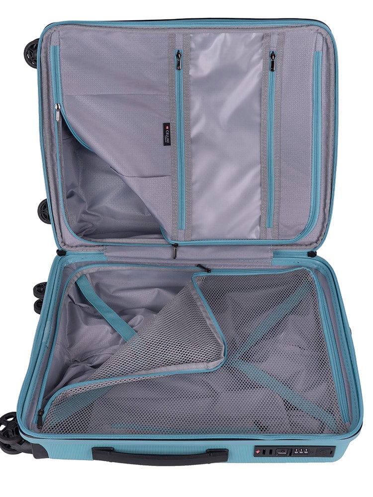 CELLINI Luggage & Bags Cellini Starlite 4 Wheel Carry on Trolley Light Blue (7497404678233)