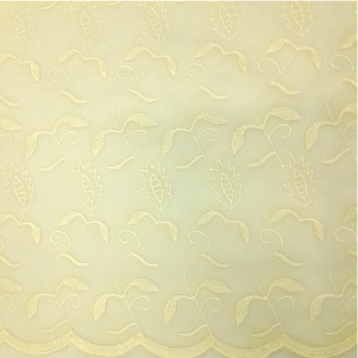 Fabric Embroided Voile Lace Silver 290 cm