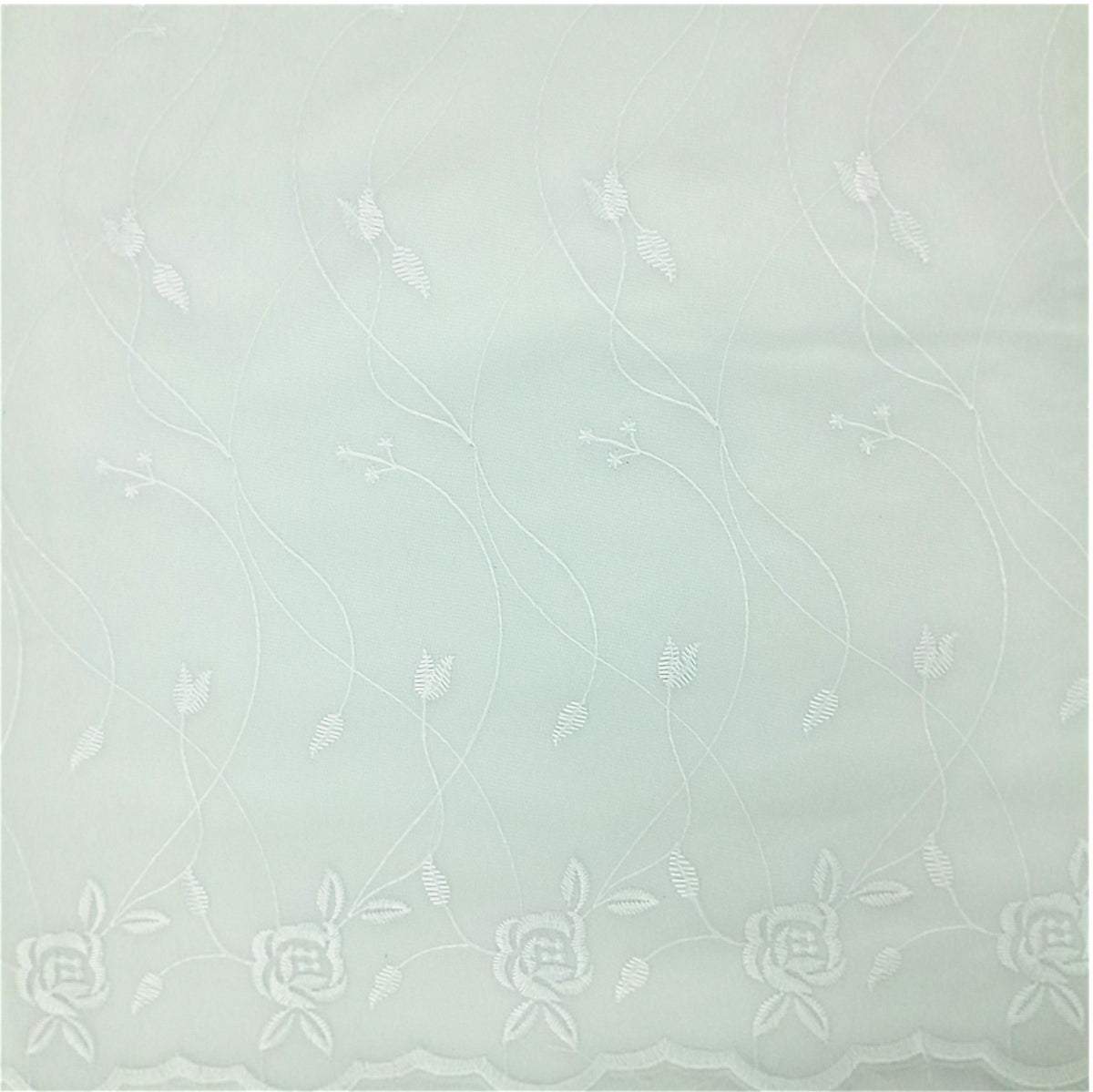 Fabric Embroided White Voile Lace 290 cm (8044852314201)