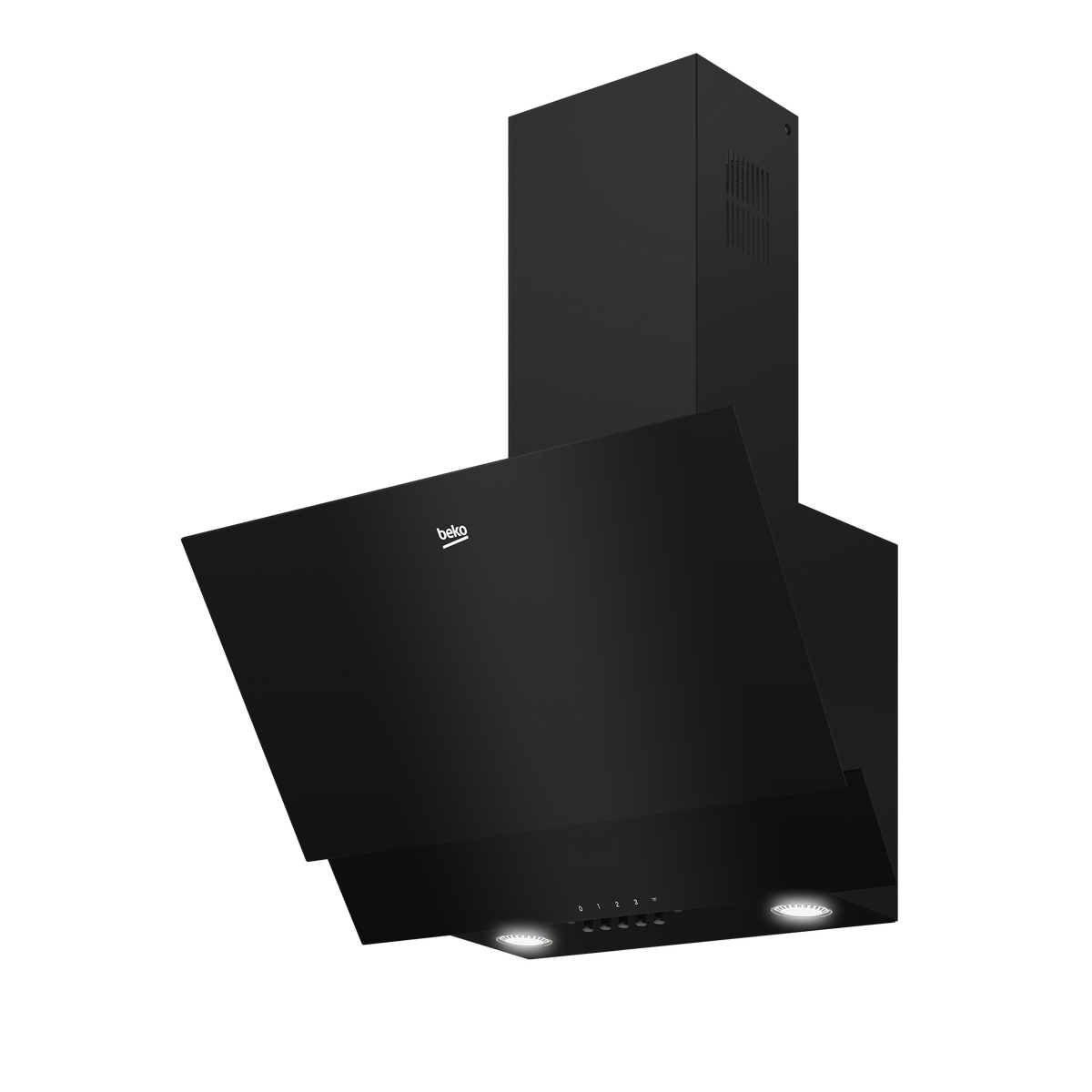 Beko 60cm Black Inclined Glass Cookerhood BHCA62422BBH